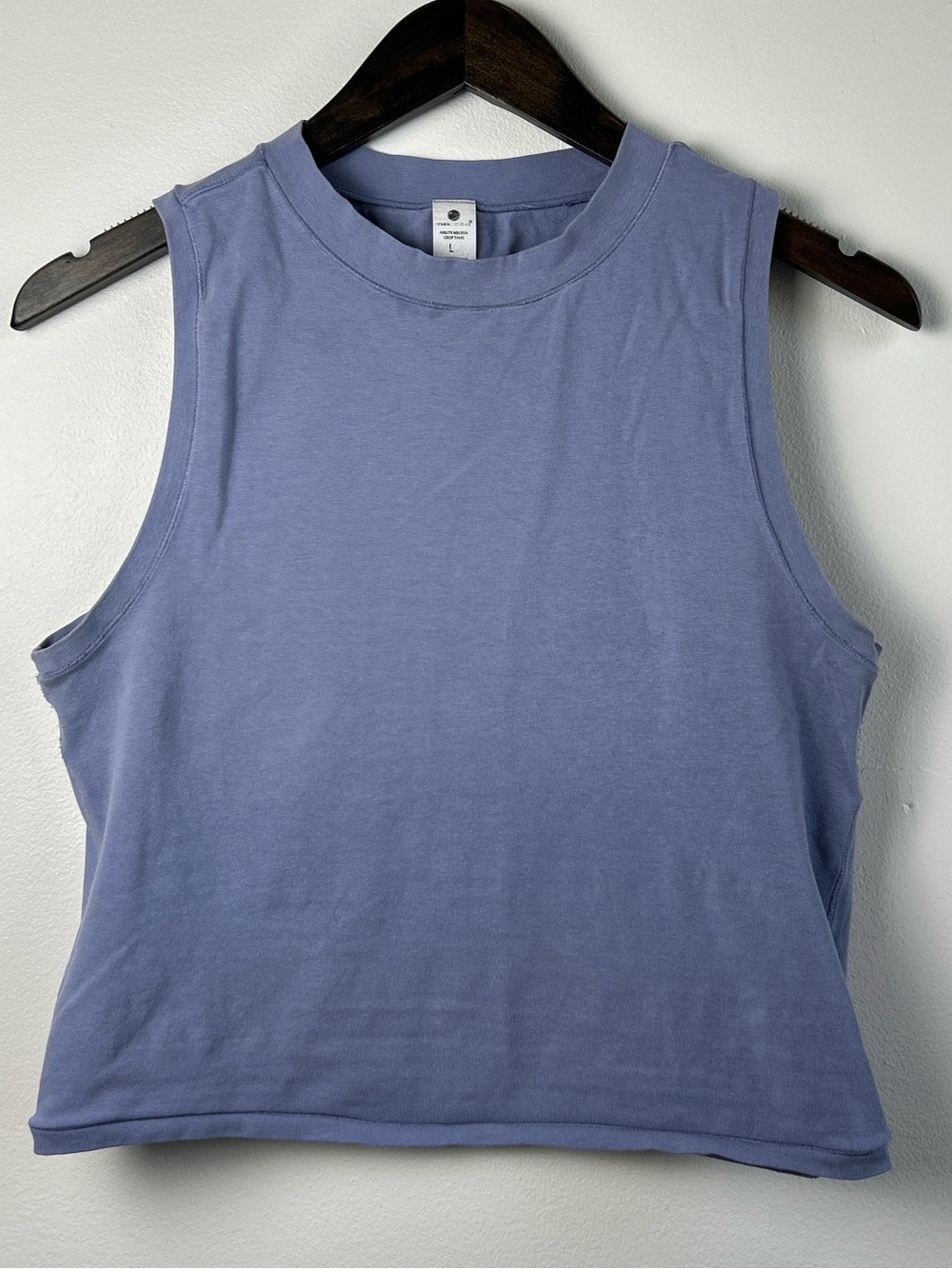Yogalicious Lavender-Blue Crewneck Sleeveless Crop Tank